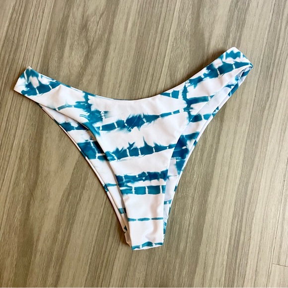 Tie Dye Thong Swim Bottoms - Picture 1 of 7